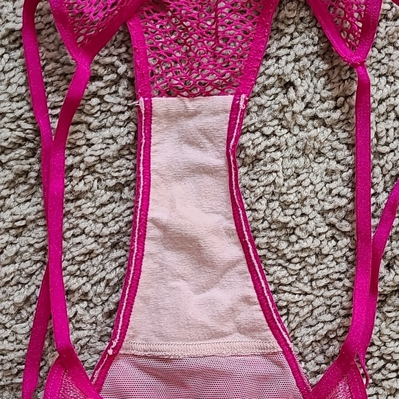 NWOT Victoria's Secret Pink Lace Netting Itsy Mini - Picture 10 of 11